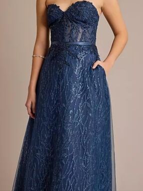 hollister light blue dress Private Collection Cleo Gown Cobalt  Hire For A Night